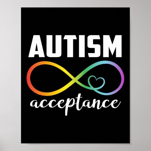 Autisme Awareness Acceptatie Shirt Autisme Awarene Poster (Voorkant)