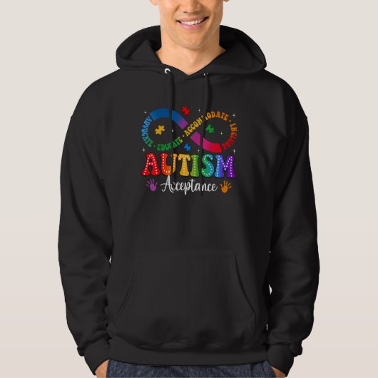 Autisme Awareness Acceptatie Shirt Infinity Symboo (Voorkant)