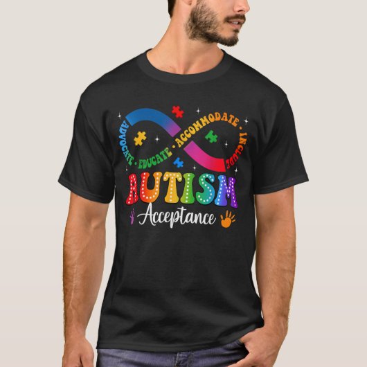 Autisme Awareness Acceptatie Shirt Infinity Symboo (Voorkant)