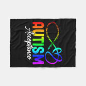 Autisme Awareness Acceptatie Shirt Infinity Symboo Fleece Deken (Voorkant (Horizontaal))