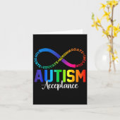 Autisme Awareness Acceptatie Shirt Infinity Symboo Kaart (Gele Bloem)