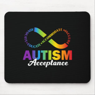 Autisme Awareness Acceptatie Shirt Infinity Symboo Muismat