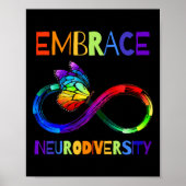 Autisme Awareness Acceptatie Shirt Infinity Symboo Poster (Voorkant)