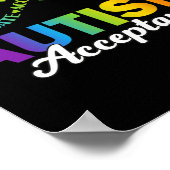 Autisme Awareness Acceptatie Shirt Infinity Symboo Poster (Hoek)