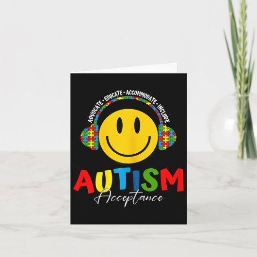 Autisme Awareness Acceptation Special Education Te Kaart (Voorkant)