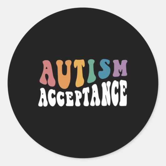 Autisme Awareness Acceptation Special Education Te Ronde Sticker (Voorkant)