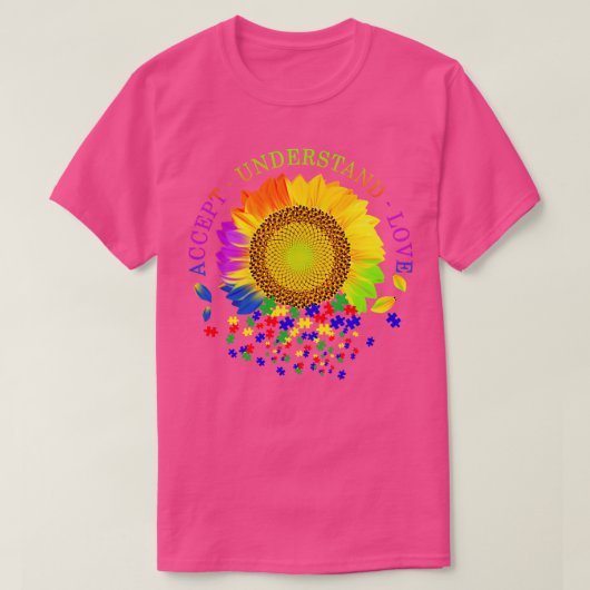 Autisme Awareness - Accepteer Lov T-shirt (Design voorkant)