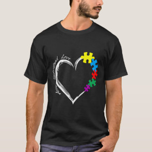Autisme Awareness Accepteren Begrip liefdeshart T-shirt