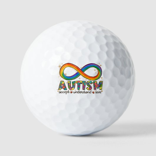 Autisme Awareness Accepteren, Love, Begrepen Golfballen (Voorkant)
