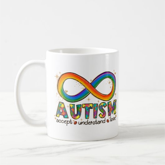 Autisme Awareness Accepteren, Love, Begrepen Koffiemok (Links)
