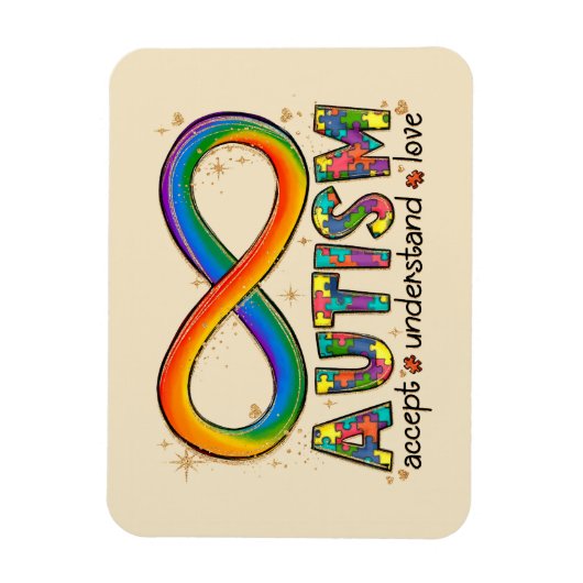 Autisme Awareness Accepteren, Love, Begrepen Magneet (Verticaal)