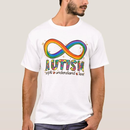 Autisme Awareness Accepteren, Love, Begrepen T-shirt (Voorkant)