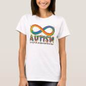 Autisme Awareness Accepteren, Love, Begrepen T-shirt (Voorkant)