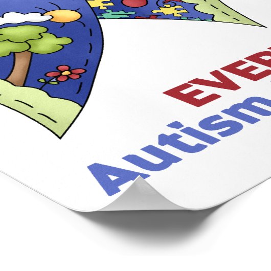Autisme Awareness April en Elke Dag Poster (Hoek)