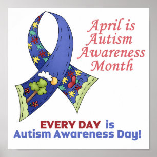 Autisme Awareness April en Elke Dag Poster