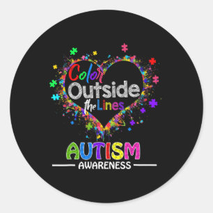 Autisme Awareness April for Women Plus Size Ronde Sticker