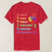 Autisme Awareness Autism Acronym Puzzle Piece Man  T-shirt (Design voorkant)