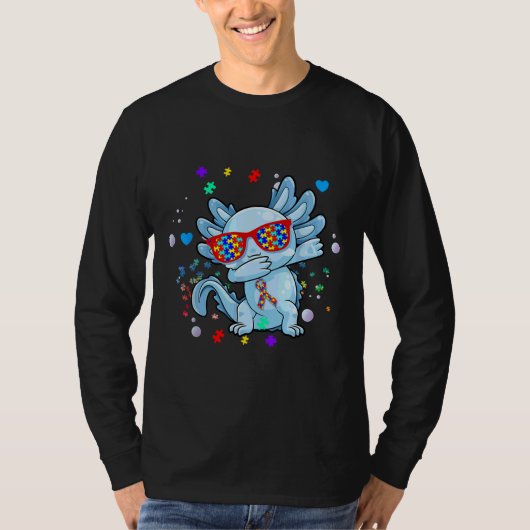 Autisme Awareness Autism Axolotl Dabbing Autism T-shirt (Voorkant)