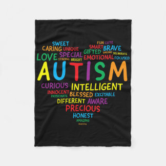 Autisme Awareness Autism Heart Autisme Fleece Deken