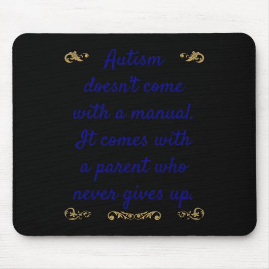 Autisme Awareness Autism heeft geen handleiding Muismat (Voorkant)