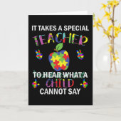 Autisme Awareness Autism Special Teacher Kaart (Gele Bloem)
