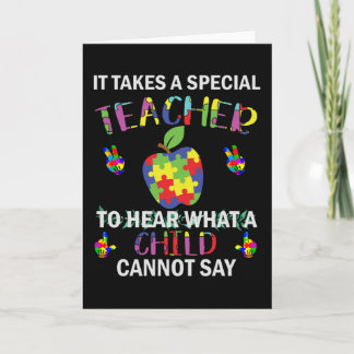 Autisme Awareness Autism Special Teacher Kaart