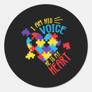 Autisme Awareness Autism Support Mannen Women Ronde Sticker