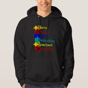 Autisme Awareness Autisme Acronym Puzzle Hoodie