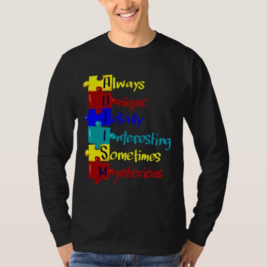 Autisme Awareness Autisme Acronym Puzzle T-shirt (Voorkant)