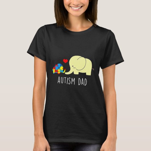 Autisme Awareness Autisme Dad Elephant T-shirt (Voorkant)