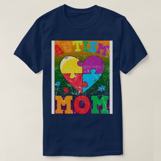 Autisme Awareness Autisme Mam Autisme Awareness He T-shirt (Design voorkant)