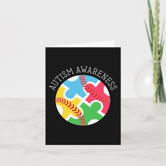 Autisme Awareness Autisme Support Baseball Kaart (Voorkant)