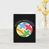 Autisme Awareness Autisme Support Baseball Kaart (Gele Bloem)