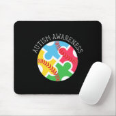 Autisme Awareness Autisme Support Baseball Muismat (Met muis)