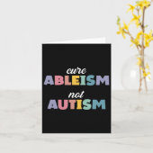 Autisme Awareness Autisme Support Cure Ableism not Kaart (Gele Bloem)