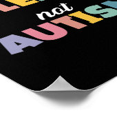 Autisme Awareness Autisme Support Cure Ableism not Poster (Hoek)