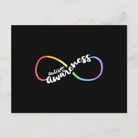 Autisme Awareness Autistic Acceptation Rainbow Inf Briefkaart (Voorkant)