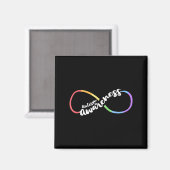 Autisme Awareness Autistic Acceptation Rainbow Inf Magneet (Voorkant / Achterkant)
