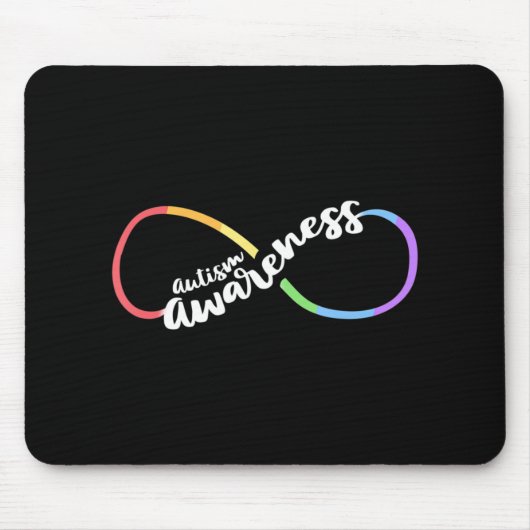 Autisme Awareness Autistic Acceptation Rainbow Inf Muismat (Voorkant)