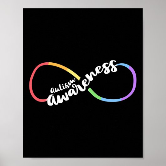 Autisme Awareness Autistic Acceptation Rainbow Inf Poster (Voorkant)