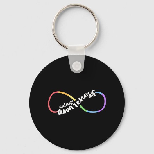 Autisme Awareness Autistic Acceptation Rainbow Inf Sleutelhanger (Voorkant)