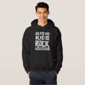 Autisme Awareness Autistic Kinder Rock letterlijk Hoodie (Voorkant volledig)
