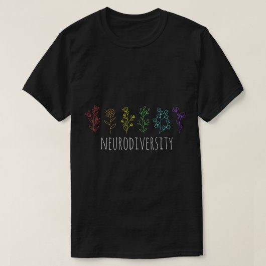Autisme Awareness Autistic Pride Rainbow Neurodive T-shirt (Design voorkant)