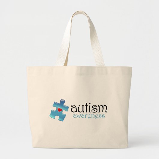 Autisme Awareness Bag Grote Tote Bag (Voorkant)