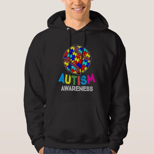 Autisme Awareness Baseball Hoodie (Voorkant)