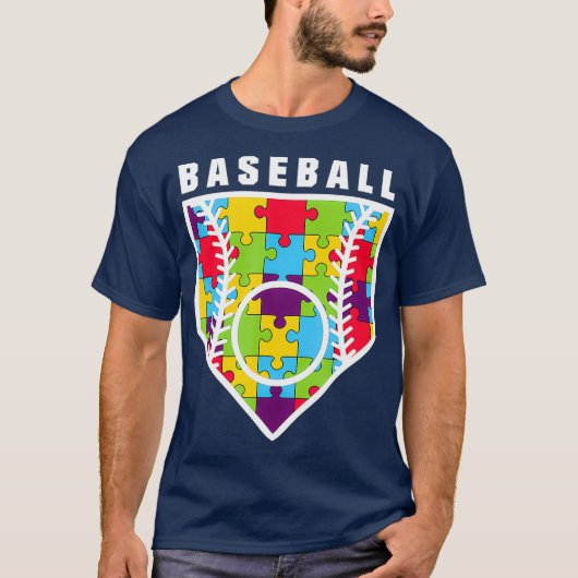 Autisme Awareness Baseball T-shirt (Voorkant)