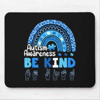 Autisme Awareness Be Kind ASL Handgebarentaal Muismat