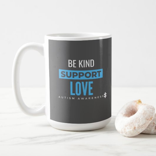 Autisme awareness.be kind.support.love. Mokken (Met donut)