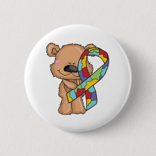 Autisme Awareness Beer Ronde Button 5,7 Cm