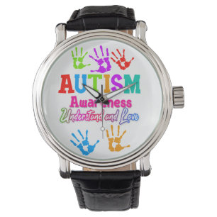Autisme Awareness Begrip and Love Horloge